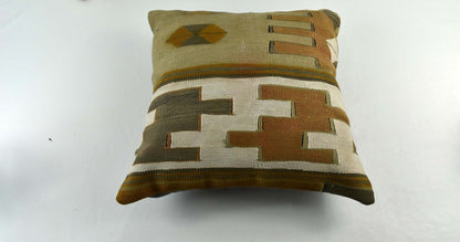 20x20 Kilim Pillow Cover Handmade Vintage Oushak Kilim Cushion Cover 3495