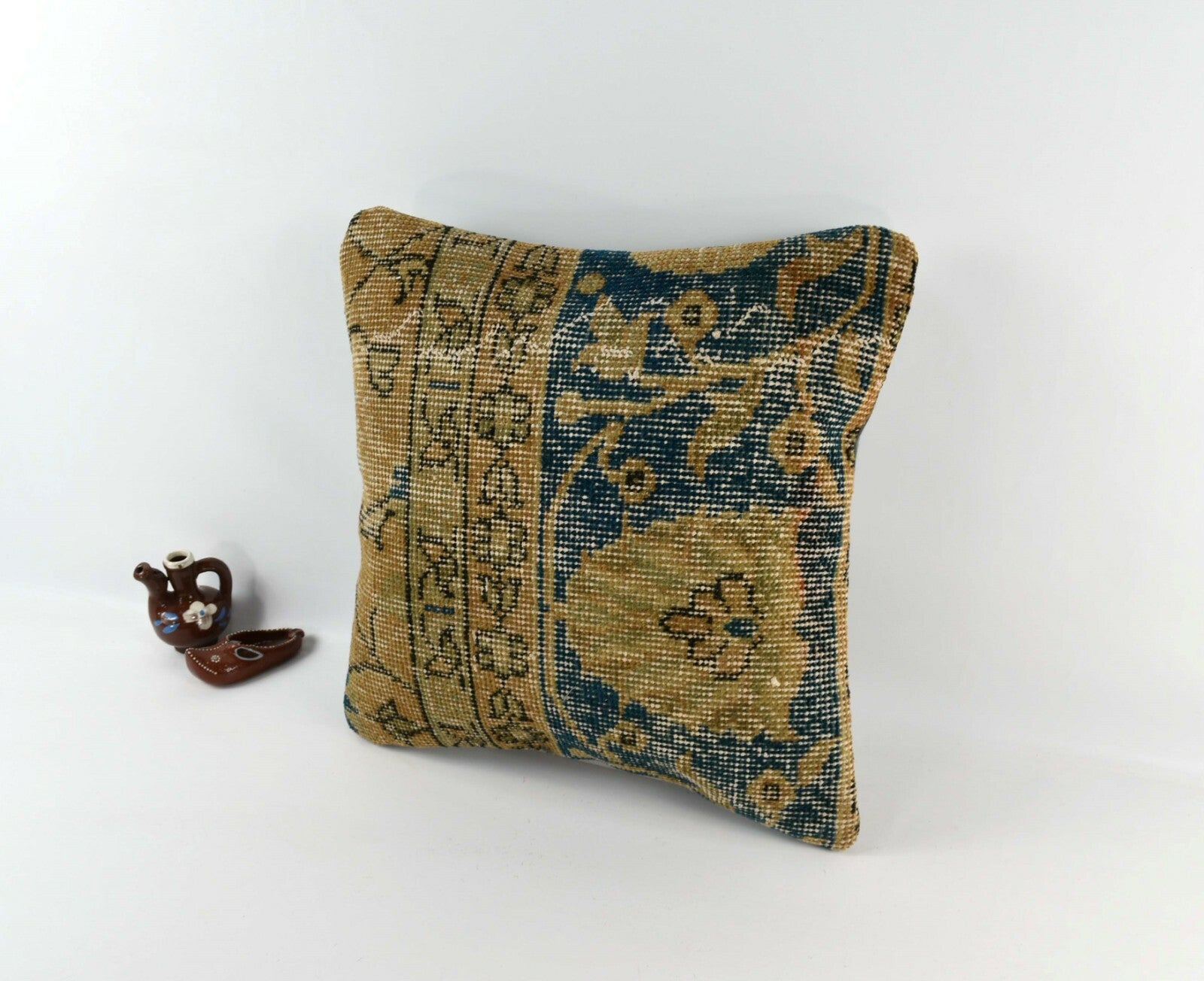 16x16 Kilim Pillow Cover Handmade Vintage Turkish Rug Cushion Cover A3083