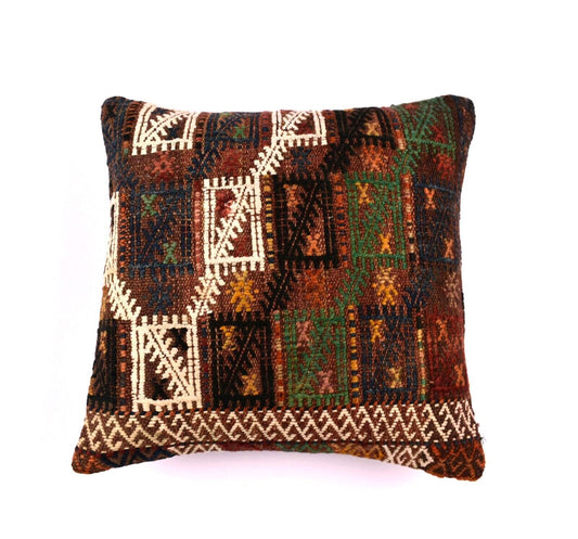 16x16 Ethnic Vintage Turkish Rug Pillow Cover Home Decorative Boho Cushion 4478