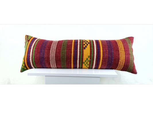 12x36 Ethnic Rug Pillow Decorative Vintage Faded Carpet Boho Cushion Cover 2776