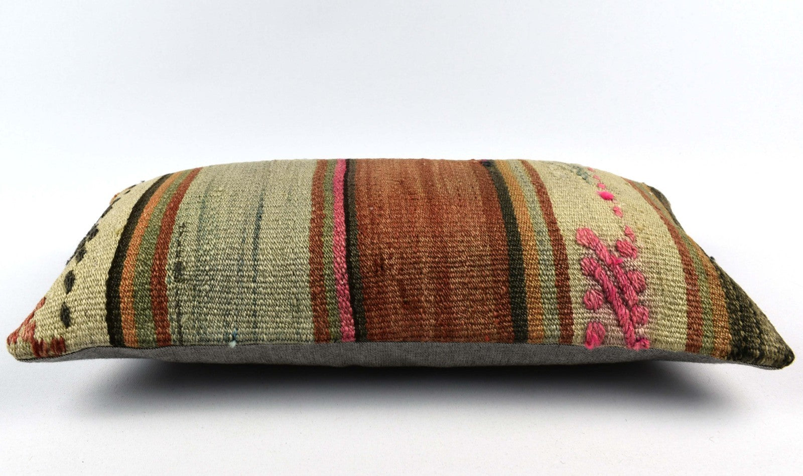 10x20 Kilim Lumbar Pillow Cover Vintage Ethnic Oushak Kilim Pillow Cover 4850