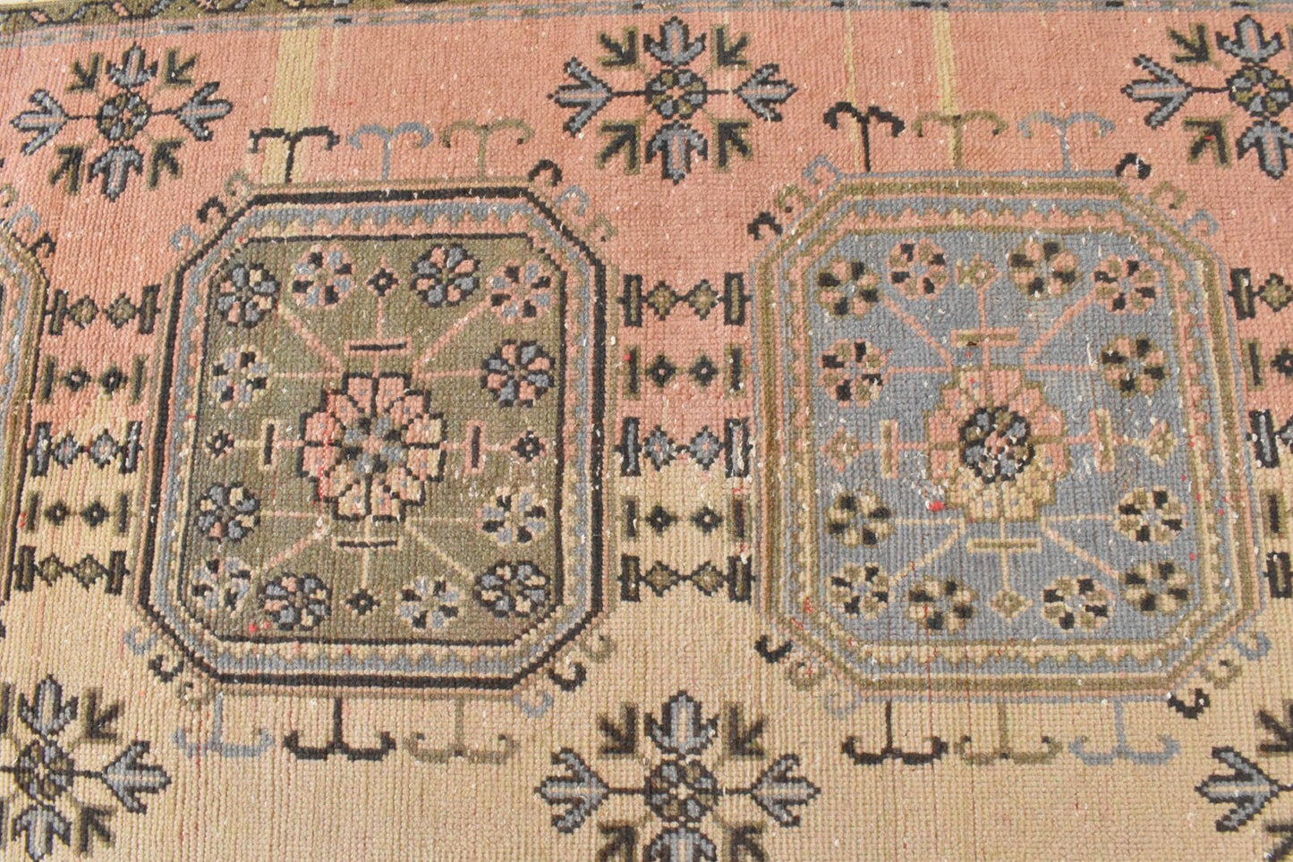 Traditional Handmade Runner Rug 3x10.8 ft Traditional Vintage Oushak Kilim C04