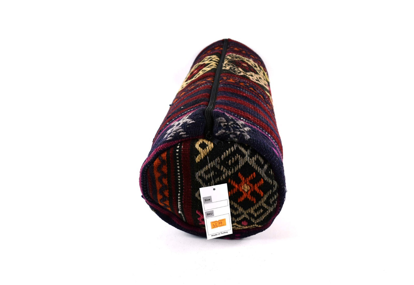 Kilim Bolster Pillow Cover 8x20 in Tribal Vintage Turkish Carpet Bolster Cushion