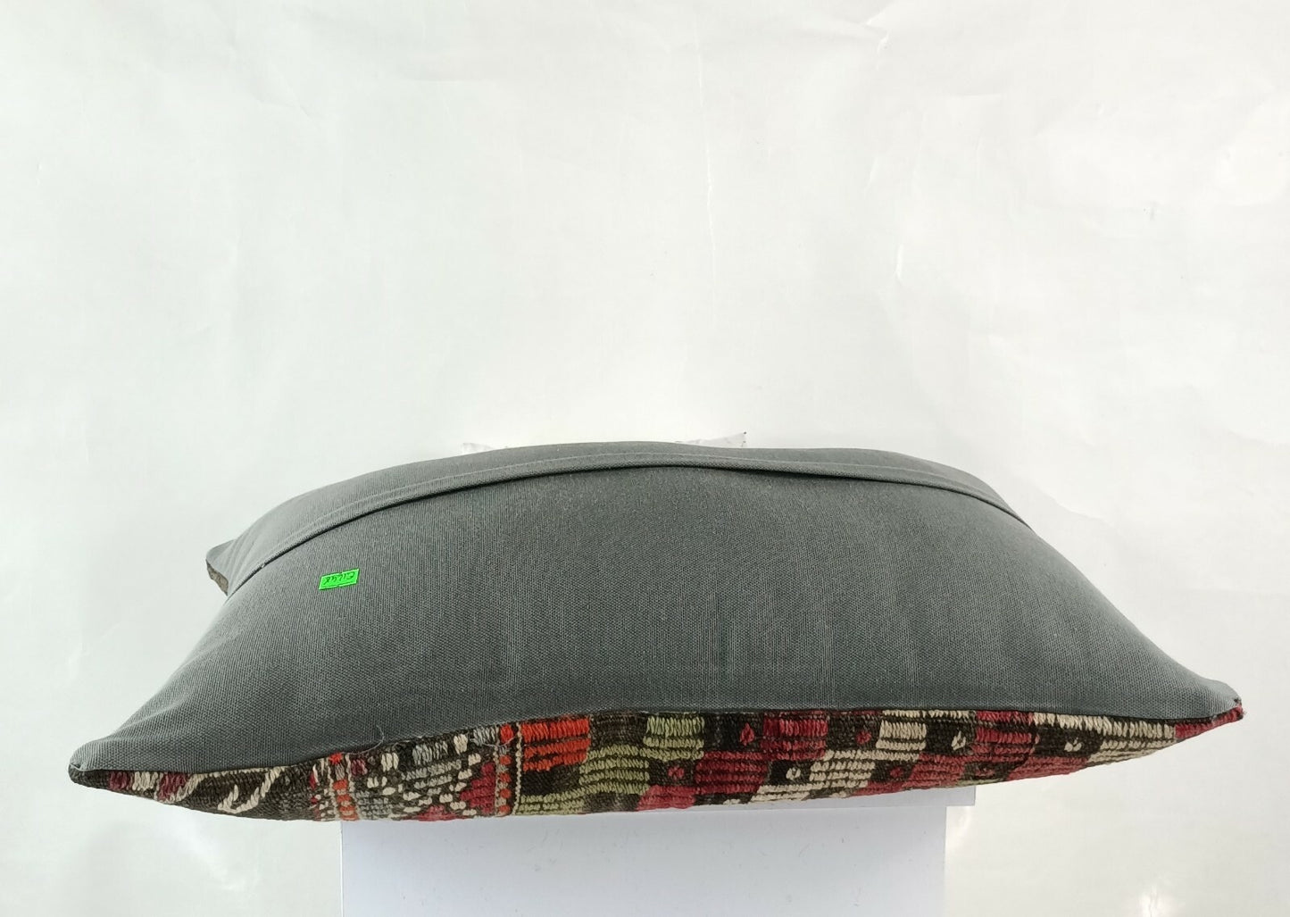 Oriental Ottoman Lumbar Pillow Cover 16x24 Handknotted Turkish Rug Cushion E1248