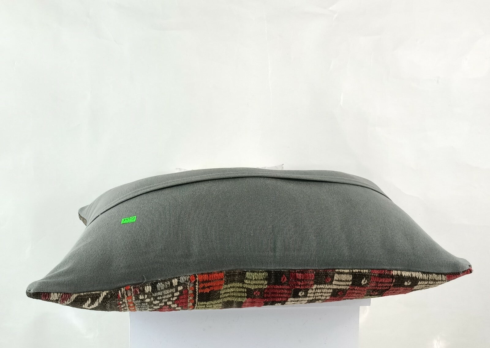 Oriental Ottoman Lumbar Pillow Cover 16x24 Handknotted Turkish Rug Cushion E1248