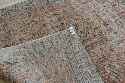 Large Turkish Rug 8.6x4.7 ft Vintage Rug Faded Oushak Rug Living Room Carpet B24