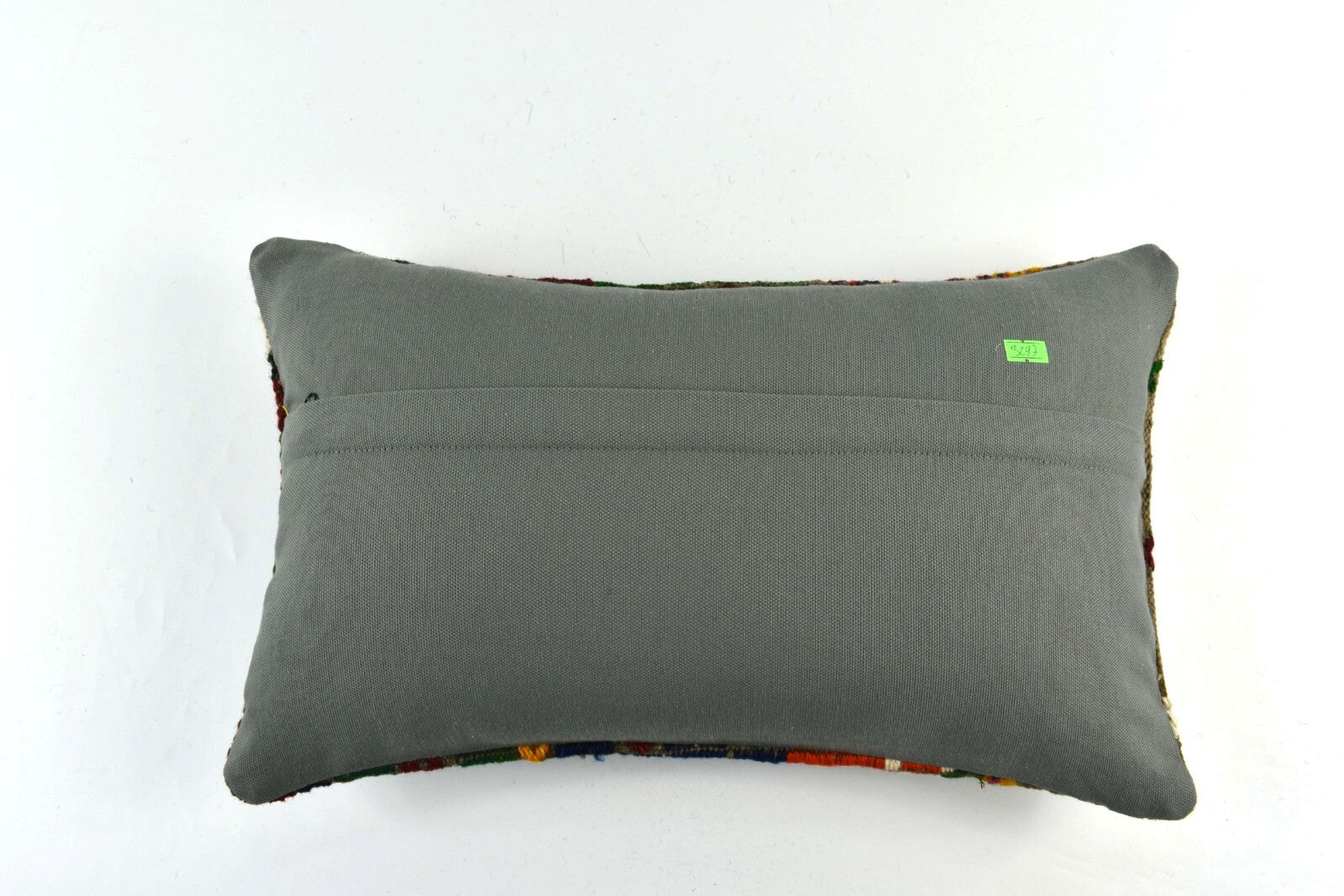 Kilim Pillow Cover 12x20 Handmade Turkish Rug Boho Ethnic Lumbar Cushion 3297