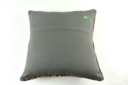 Kilim Pillow Cover 18x18 Handmade Turkish Ethnic Vintage Cushion A2210