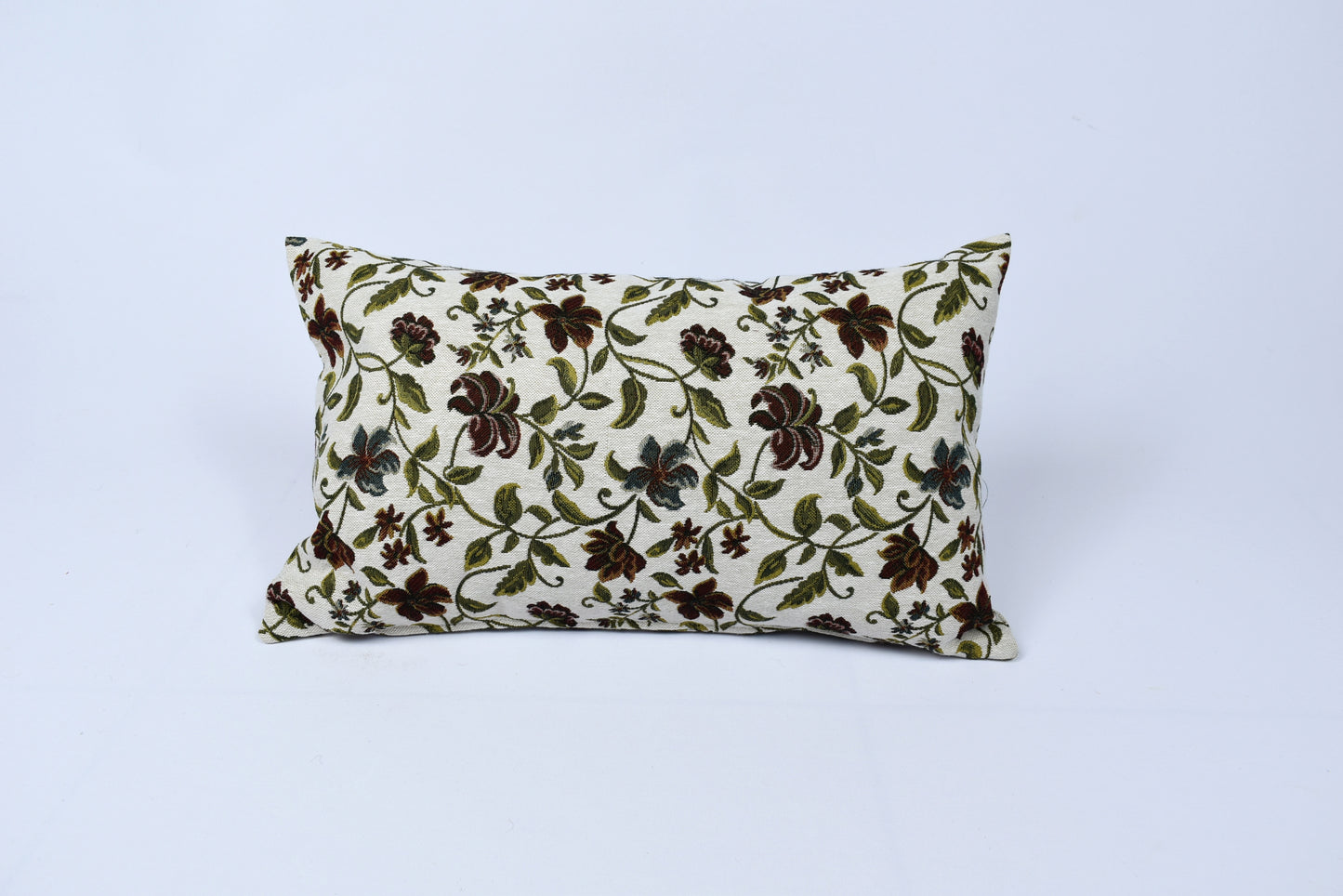 Floral Cotton Pillow Cover - Woven Fabric Decorative Throw & Sofa Pillow Covers