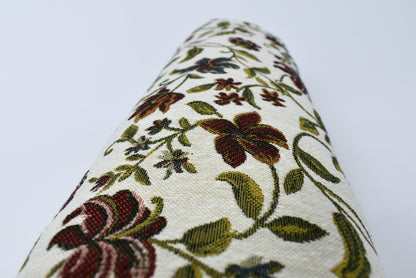 Custom Floral Bolster Cover - Sofa Neckroll & Indoor Throw Pillow, Decorative Bolster in Any Size