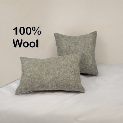 Custom Wool Throw Pillow - Pure Merino Wool Cushion, Warm Brown Pillow & Wool Pillow Insert