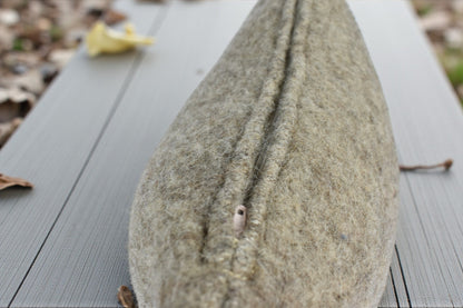 Custom Wool Throw Pillow - Pure Merino Wool Cushion, Warm Brown Pillow & Wool Pillow Insert