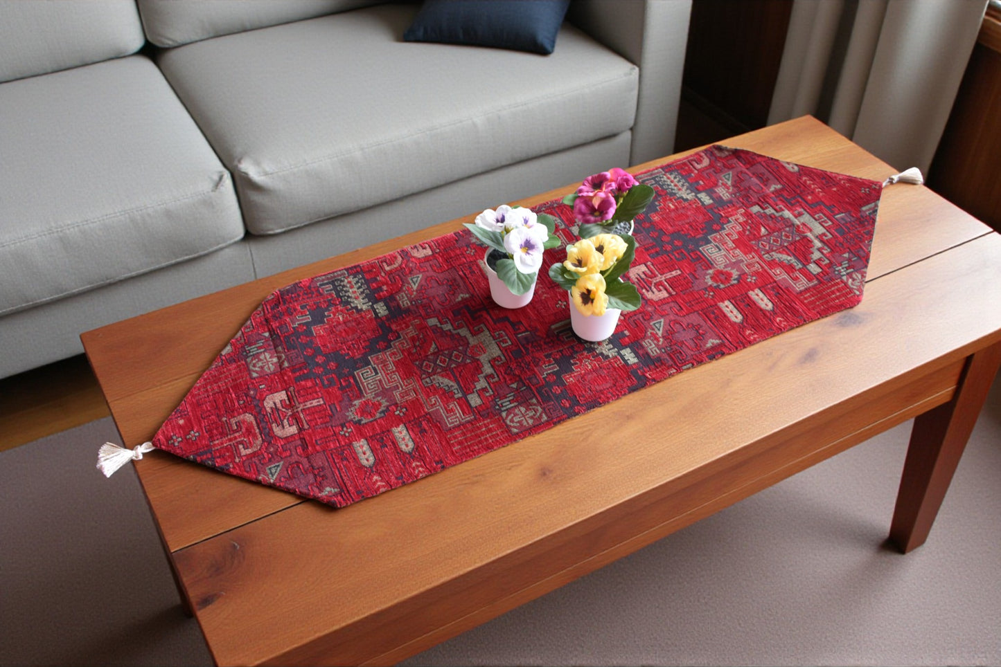 Vintage Kilim Designed Table Runner - Woven Fabric for Home, Kitchen, Dining, Wedding, and Party Décor