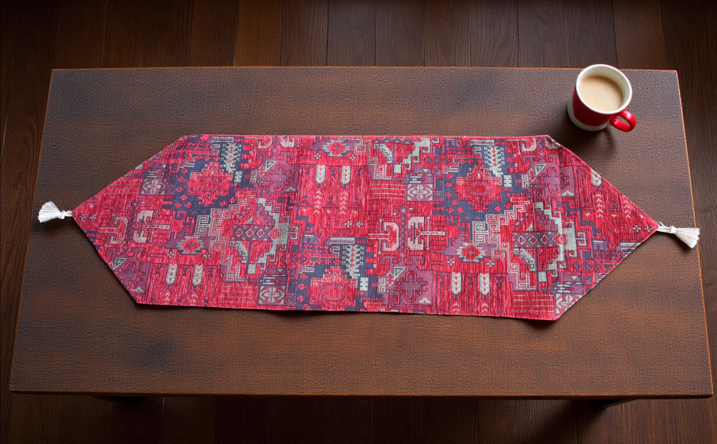 Vintage Kilim Designed Table Runner - Woven Fabric for Home, Kitchen, Dining, Wedding, and Party Décor