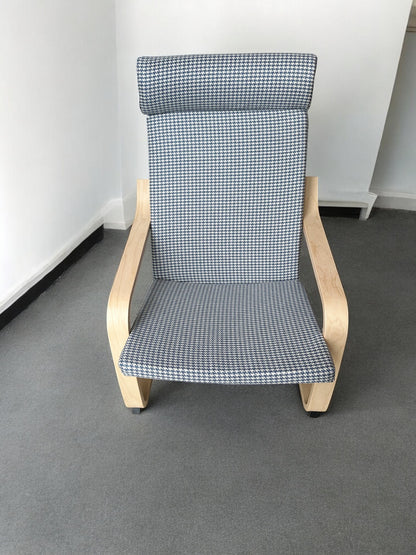 Custom Made Poang Armchair Cover - Ikea Poäng Chair Cushion Slipcover, Upholstery Fabric Seat Pads (ONLY COVER)