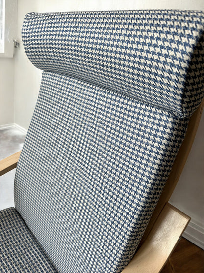 Custom Made Poang Armchair Cover - Ikea Poäng Chair Cushion Slipcover, Upholstery Fabric Seat Pads (ONLY COVER)