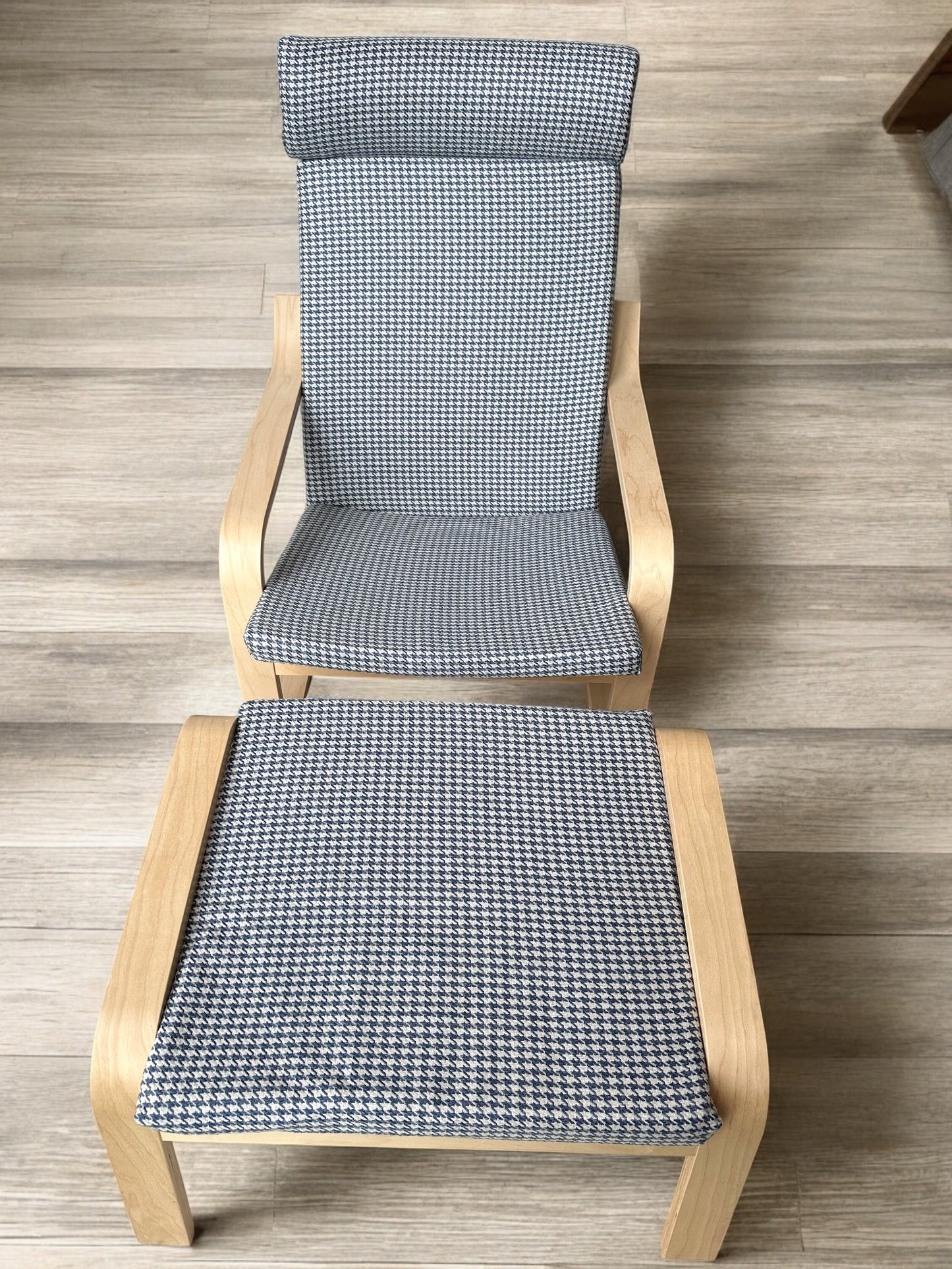 Custom Made Poang Armchair Cover - Ikea Poäng Chair Cushion Slipcover, Upholstery Fabric Seat Pads (ONLY COVER)