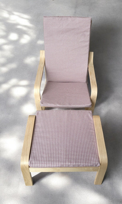 Custom Made Poang Armchair Cover - Ikea Poäng Chair Cushion Slipcover, Upholstery Fabric Seat Pads (ONLY COVER)