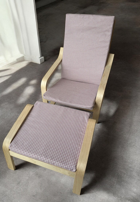 Custom Made Poang Armchair Cover - Ikea Poäng Chair Cushion Slipcover, Upholstery Fabric Seat Pads (ONLY COVER)