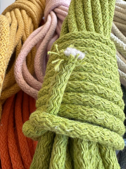 Braided Cotton Rope for DIY - Colorful Rope by the Yard for Baskets, Bowls, and Sewing Projects