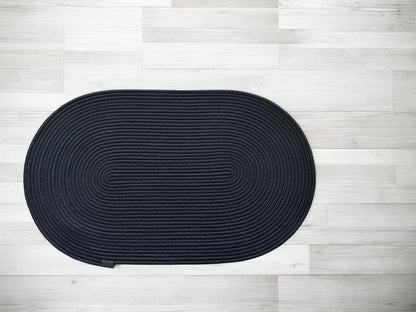 Custom Made Oval Rope Doormat - Jute, Double-Sided Front Door Mat, Colorful Indoor Rug