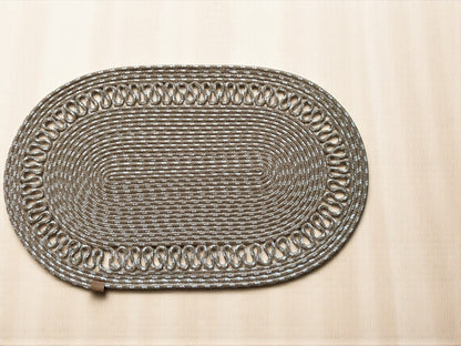 Custom Size Oval Rope Doormat - Jute, Double-Sided Indoor Mat, Colorful Rug for Entryway