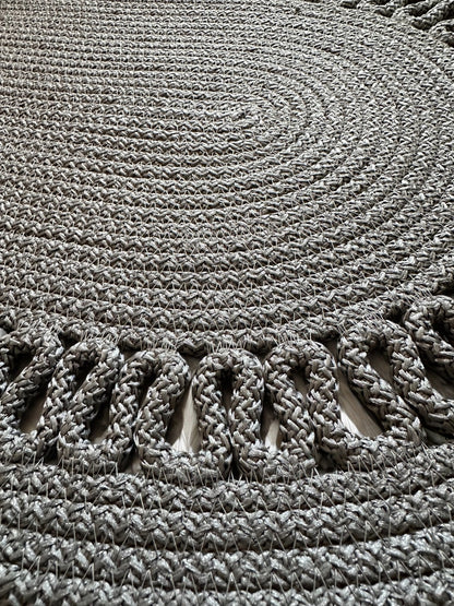 Custom Size Oval Rope Doormat - Jute, Double-Sided Indoor Mat, Colorful Rug for Entryway