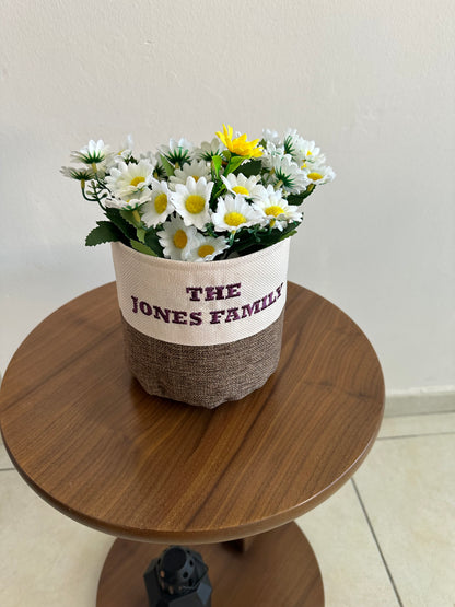 Personalized Fabric Plant Pot Covers - Custom Flower Pot Cases, Plant Holders, and Decorative Pots Covers