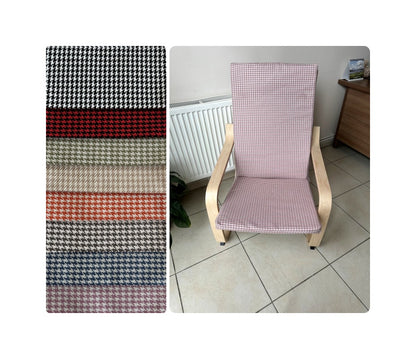 Custom Made Poang Armchair Cover - Ikea Poäng Chair Cushion Slipcover, Upholstery Fabric Seat Pads (ONLY COVER)