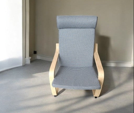 Custom Made Poang Armchair Cover - Ikea Poäng Chair Cushion Slipcover, Upholstery Fabric Seat Pads (ONLY COVER)