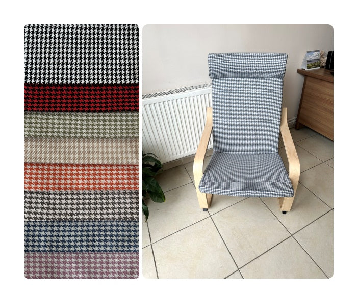 Custom Made Poang Armchair Cover - Ikea Poäng Chair Cushion Slipcover, Upholstery Fabric Seat Pads (ONLY COVER)