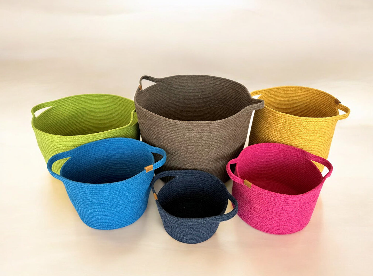 Custom Size Cotton Rope Basket - Colorful Storage Organizer, Customizable Basket for Home, Housewarming Gift