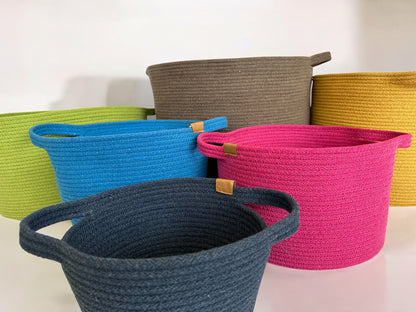 Custom Size Cotton Rope Basket - Colorful Storage Organizer, Customizable Basket for Home, Housewarming Gift