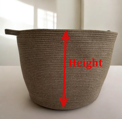 Custom Size Cotton Rope Basket - Colorful Storage Organizer, Customizable Basket for Home, Housewarming Gift