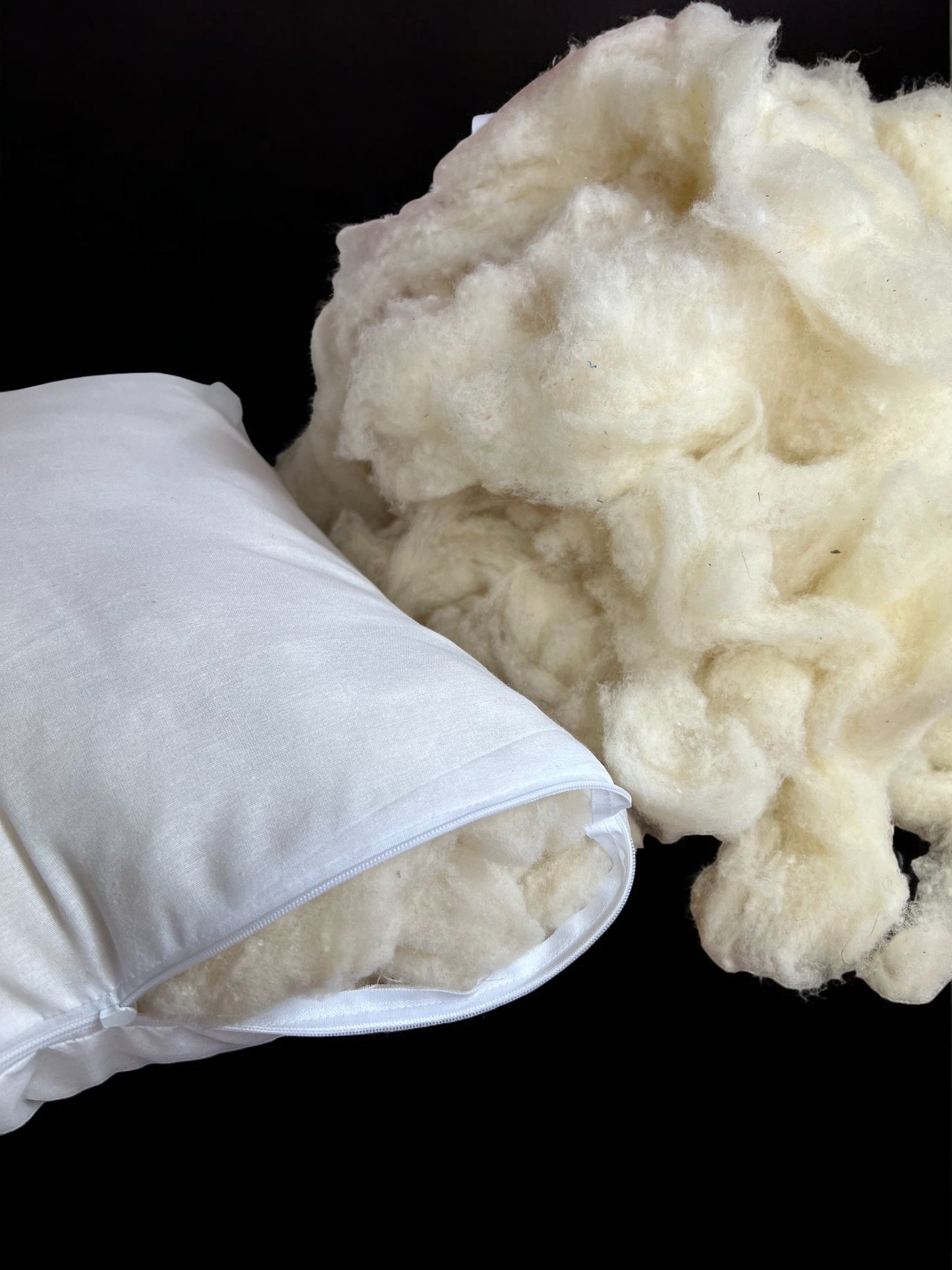 Wool Pillow Insert - Natural Wool Filled Lumbar and Throw Pillow Filler