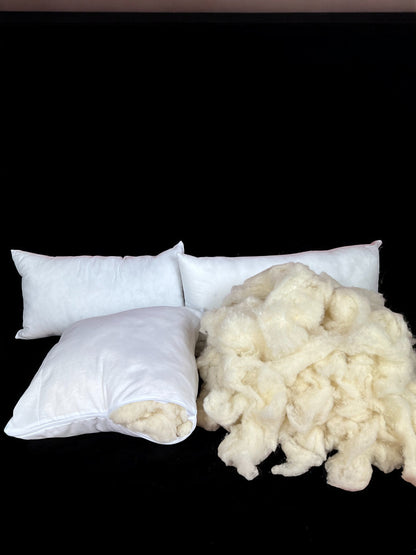 Wool Pillow Insert - Natural Wool Filled Lumbar and Throw Pillow Filler