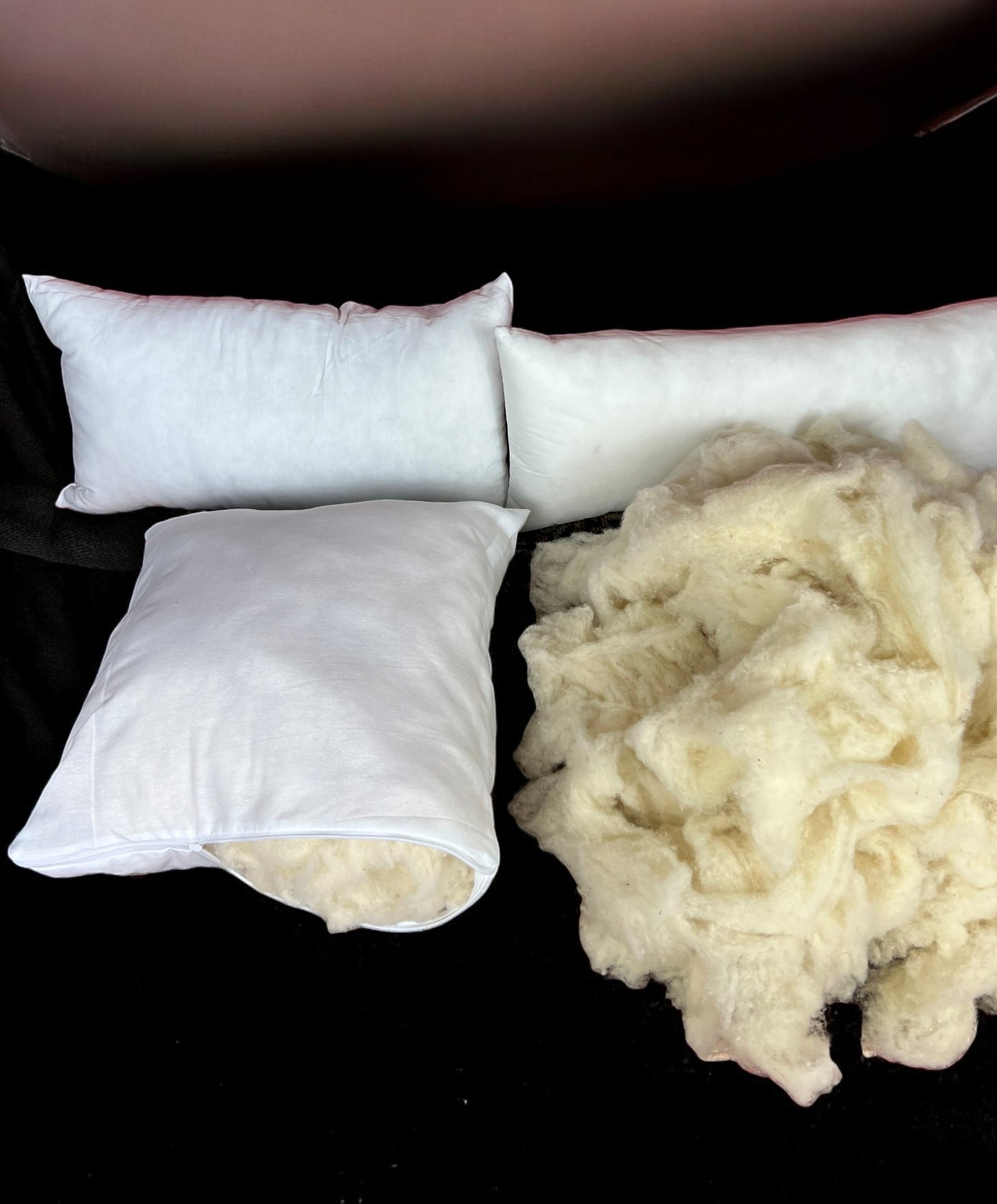 Wool Pillow Insert - Natural Wool Filled Lumbar and Throw Pillow Filler