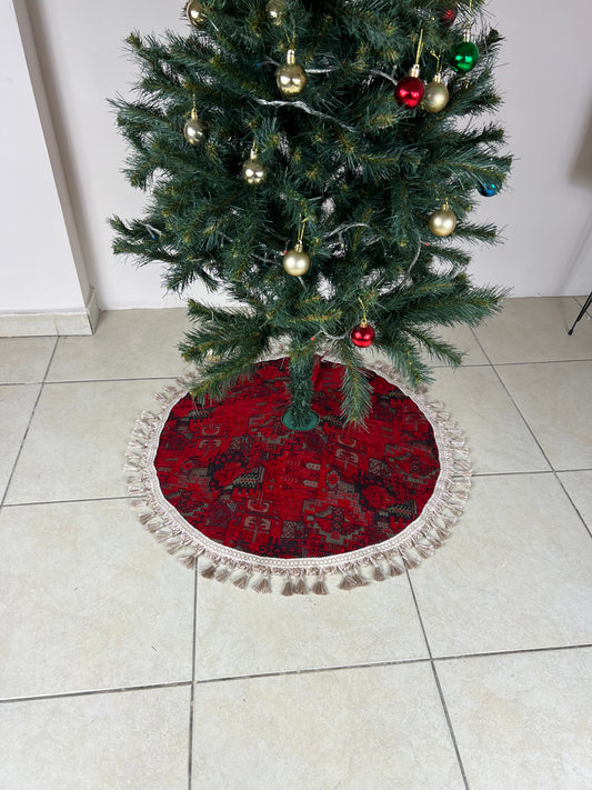 Kilim Design Christmas Tree Skirt | Custom Xmas Tree Skirt | Holiday Decor | Christmas Ornaments & Gifts