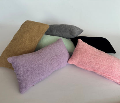 Custom Terry Cloth Pillow Cover - Soft Towelling Lumbar & Colorful Towel Pillow Covers (Only Cover)