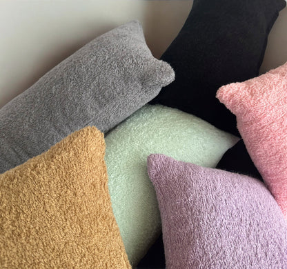 Custom Terry Cloth Pillow Cover - Soft Towelling Lumbar & Colorful Towel Pillow Covers (Only Cover)