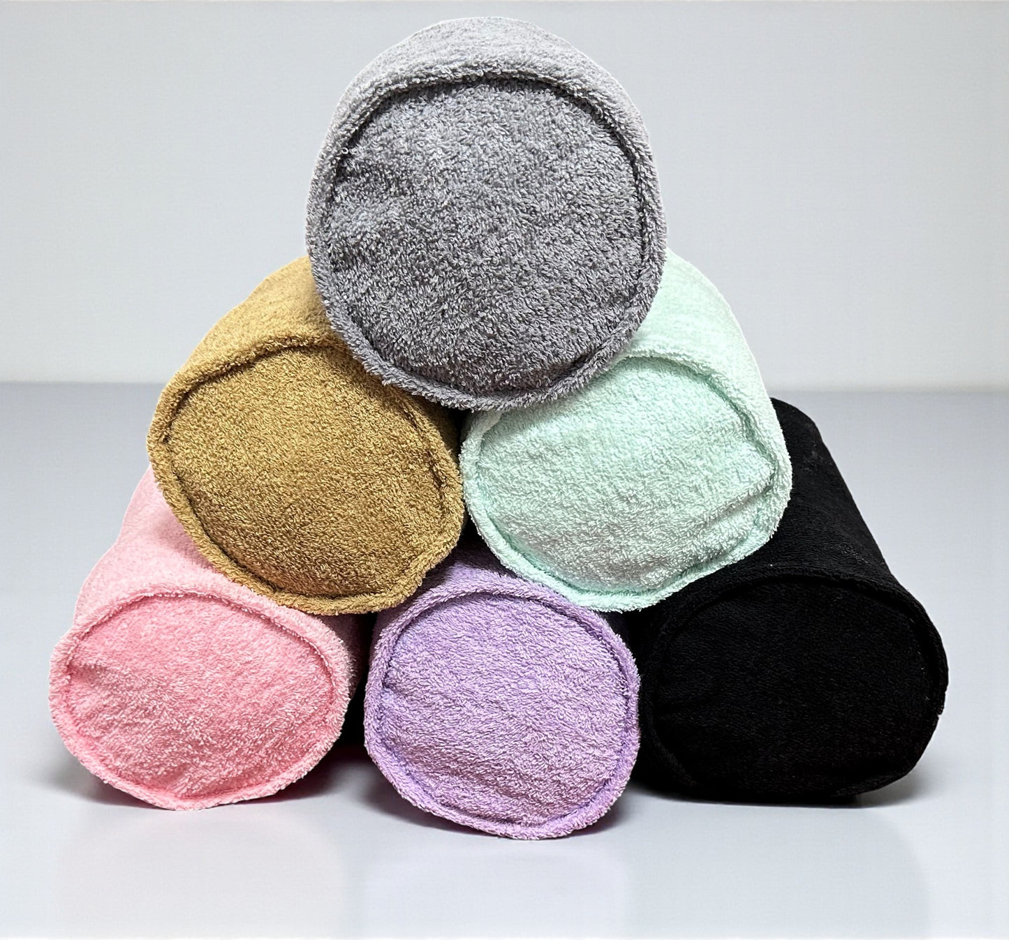 Custom Terry Cloth Bolster Pillow - Colorful Summer Neckroll, Towel Throw Pillow Cover in Terry Cloth Fabric