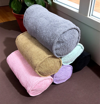 Custom Terry Cloth Bolster Pillow - Colorful Summer Neckroll, Towel Throw Pillow Cover in Terry Cloth Fabric