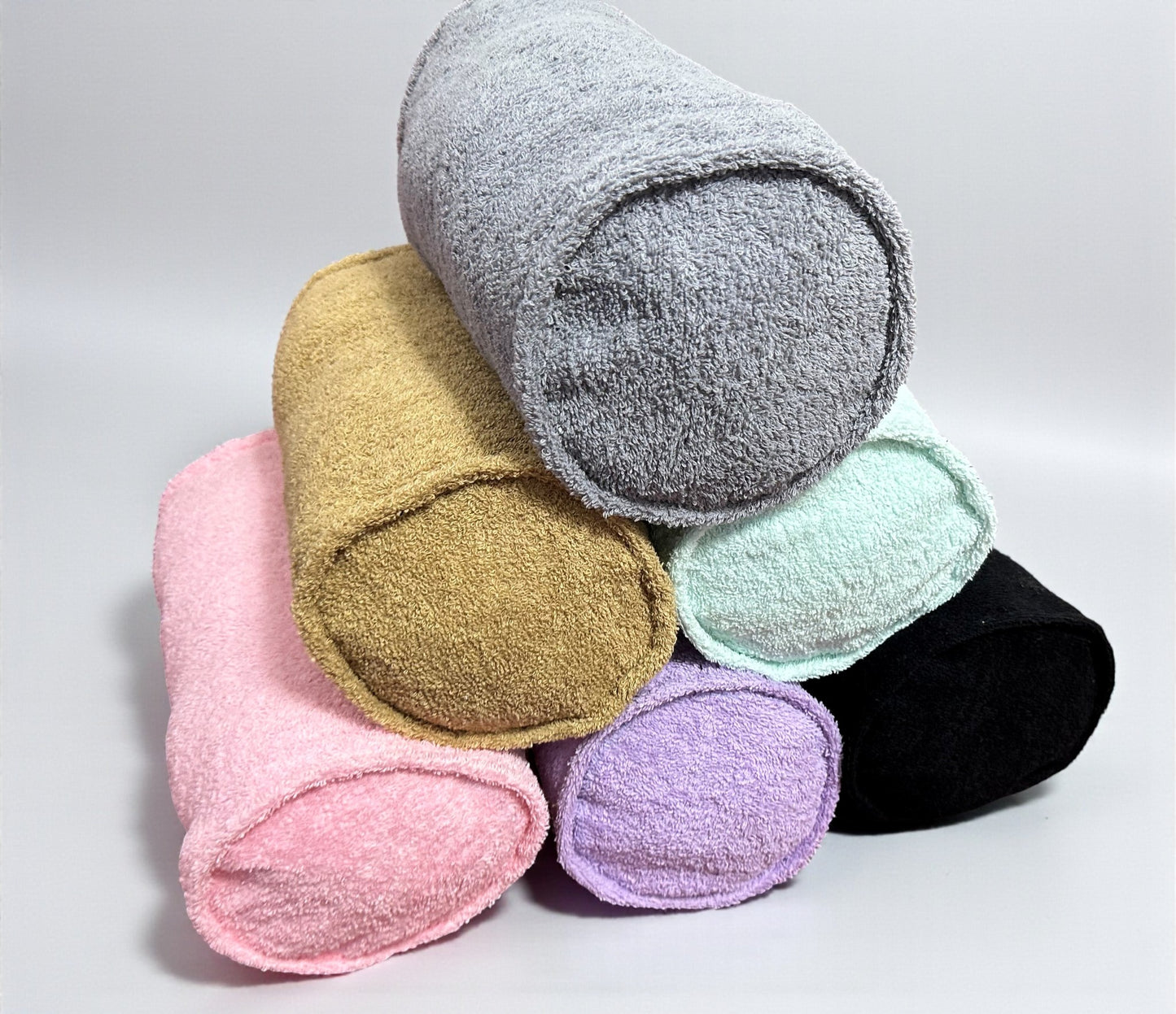 Custom Terry Cloth Bolster Pillow - Colorful Summer Neckroll, Towel Throw Pillow Cover in Terry Cloth Fabric