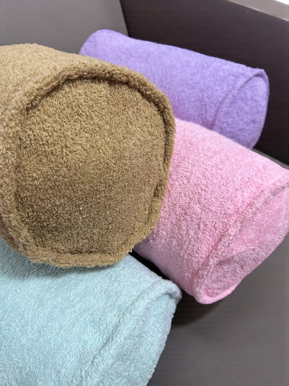 Custom Terry Cloth Bolster Pillow - Colorful Summer Neckroll, Towel Throw Pillow Cover in Terry Cloth Fabric