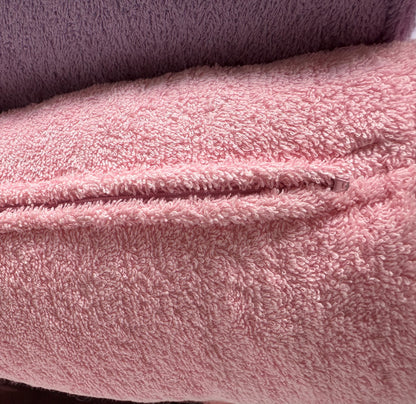 Custom Terry Cloth Bolster Pillow - Colorful Summer Neckroll, Towel Throw Pillow Cover in Terry Cloth Fabric