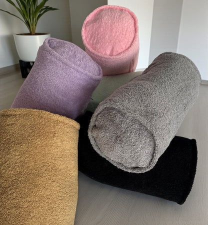 Custom Terry Cloth Bolster Pillow - Colorful Summer Neckroll, Towel Throw Pillow Cover in Terry Cloth Fabric