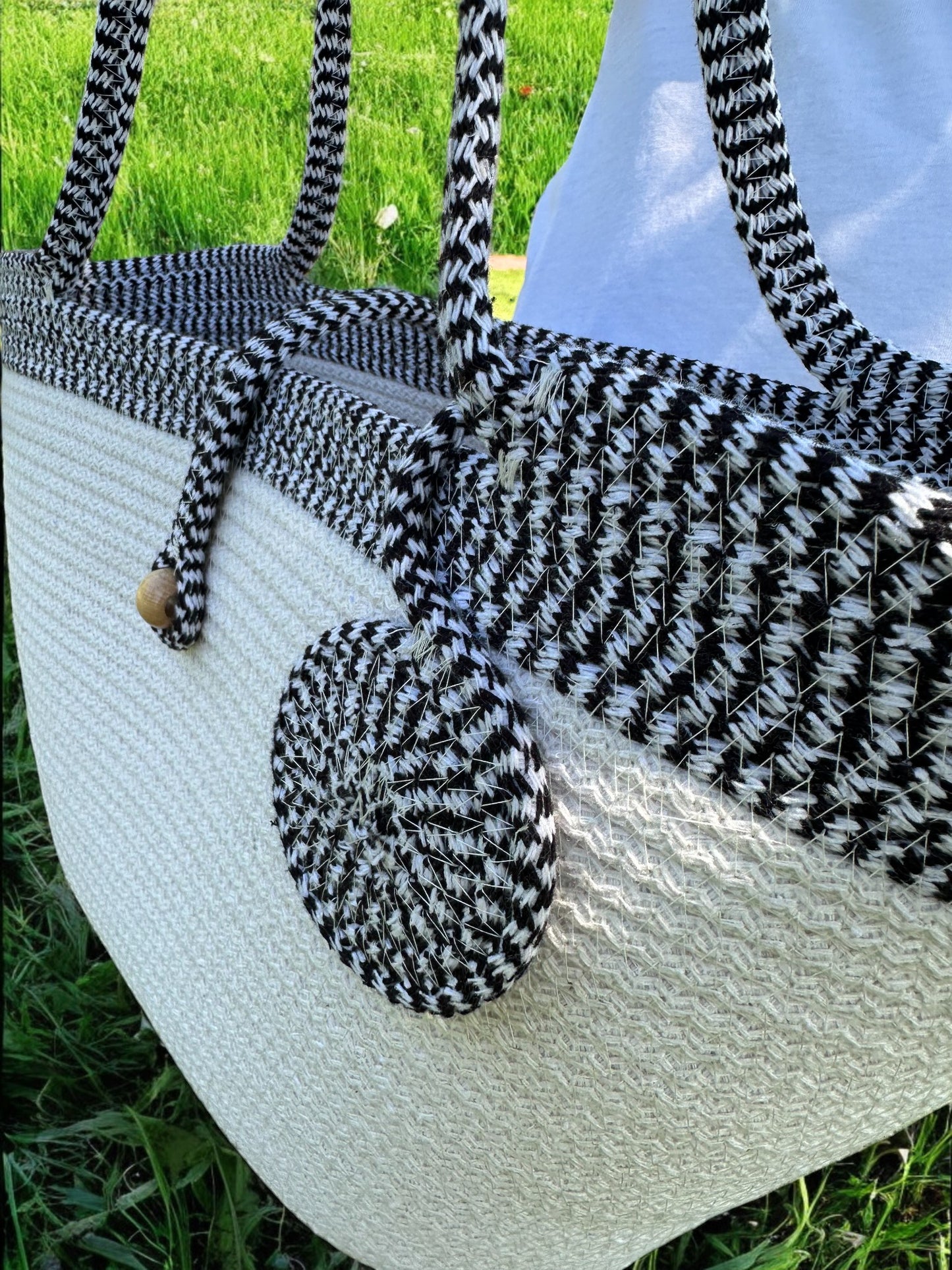 Cotton Rope Summer Bag - Beach Tote, Eco-Friendly Shoulder Bag, Perfect Gift for Women