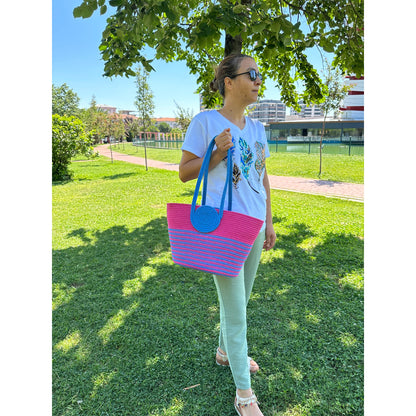 Eco-Friendly Cotton Rope Handbag - Summer Beach Tote, Shoulder Bag, Stylish Gift for Women