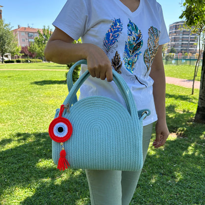 Eco-Friendly Cotton Rope Shoulder Bag - Summer Beach Tote, Beach Bag, and Gift for Women