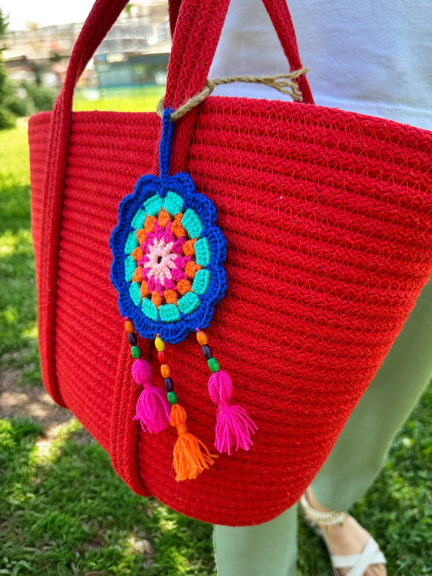 Cotton Rope Handbag - Eco-Friendly Summer Beach Tote, Shoulder Bag, and Gift for Women